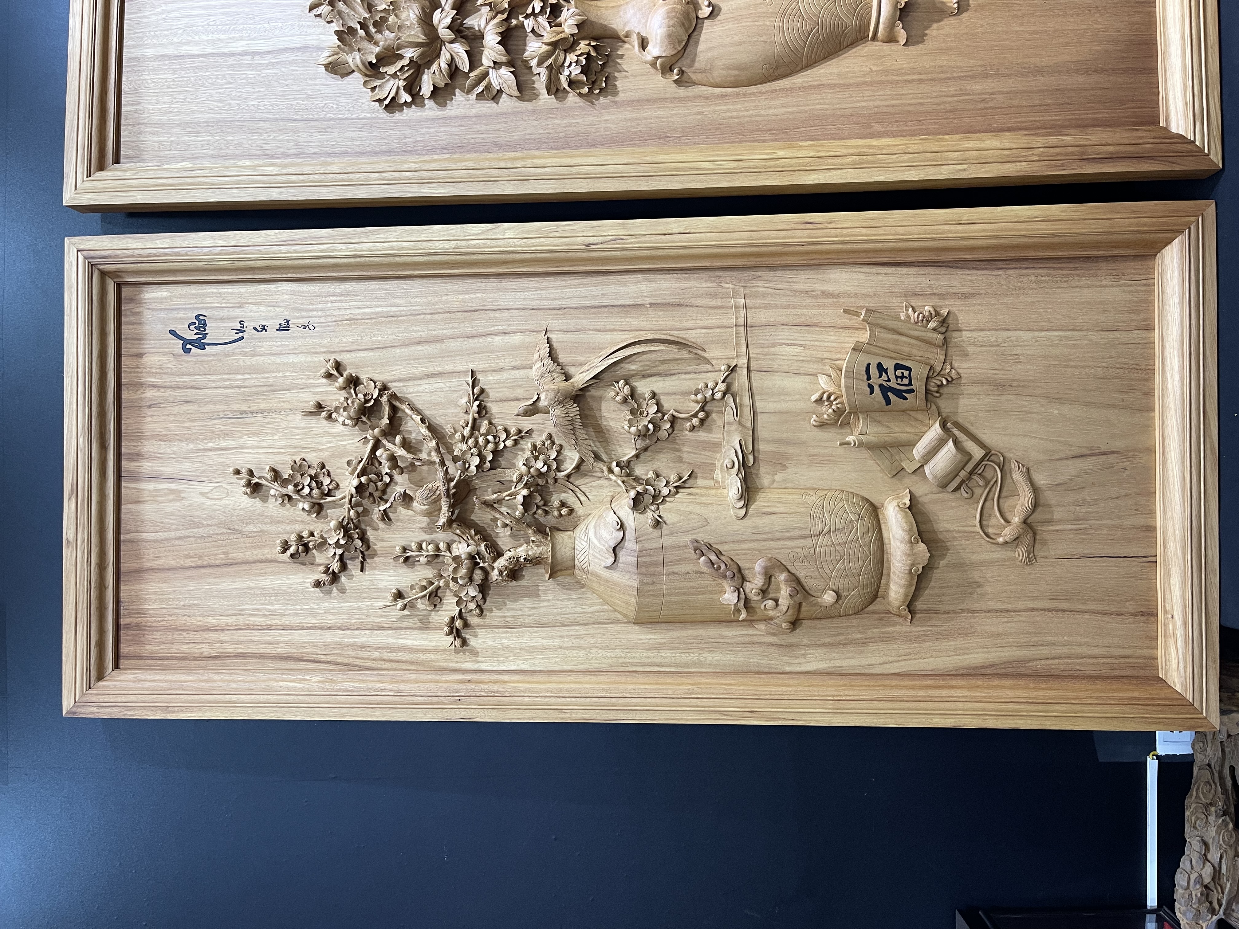 Bộ Tranh Tứ Bình trên chất liệu gỗ Gõ mới nhất